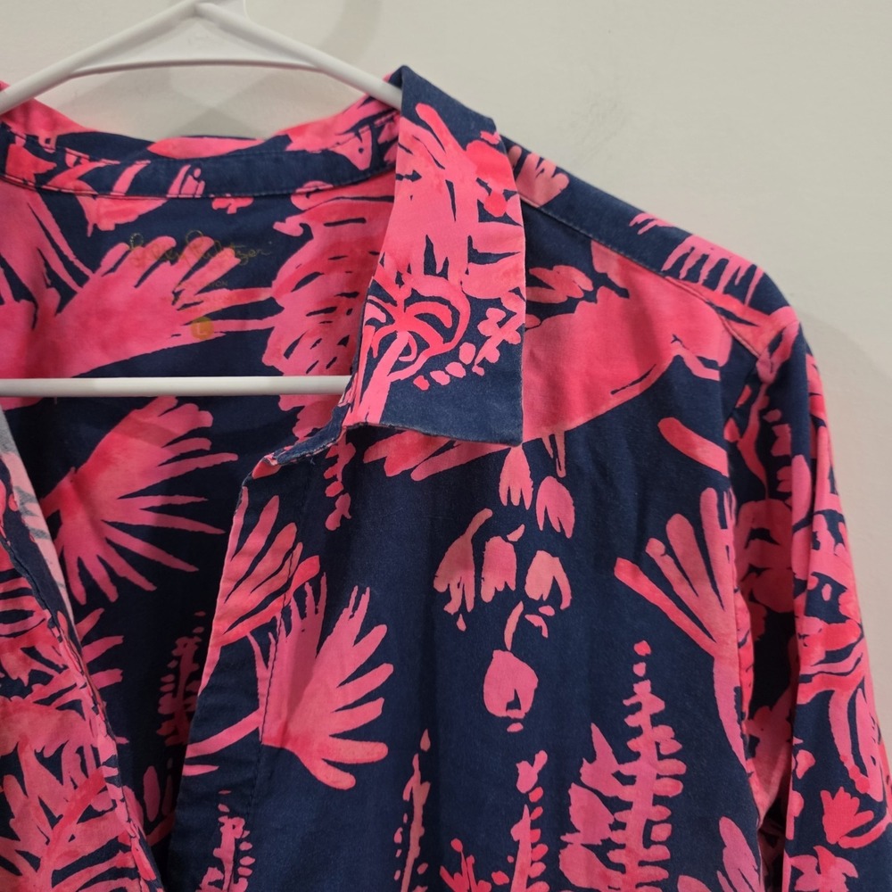Lilly Pulitzer Lillith Tunic Dress Size Large Floral Colorful Beach Tropical - Picture 2 of 10